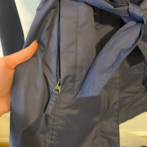 Columbia Belted Rain Jacket in Navy - Picture 6 of 9